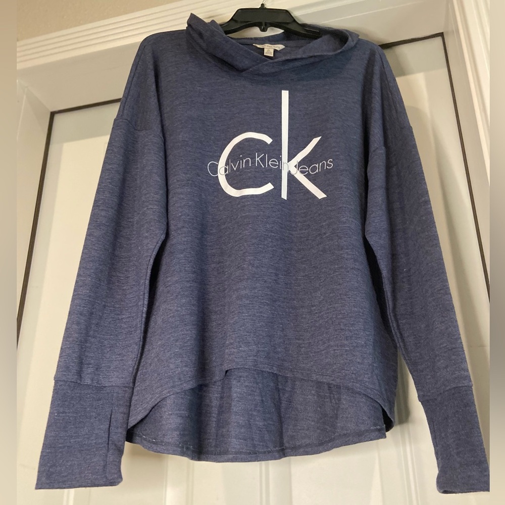 Calvin Klein Jeans Heather Navy Logo Hoodie